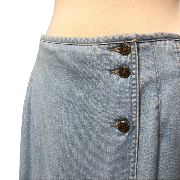 NWT Vintage Y2K 90s Lizwear Button Up Denim Skirt Size 12 - Picture 2 of 6